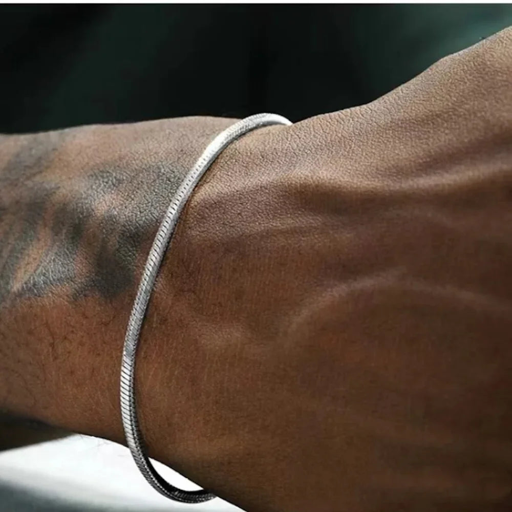 Pulseira de prata fina