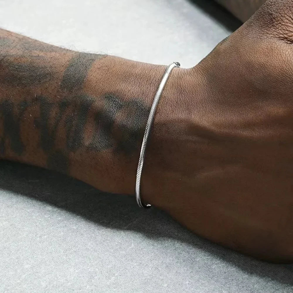 Pulseira de prata fina